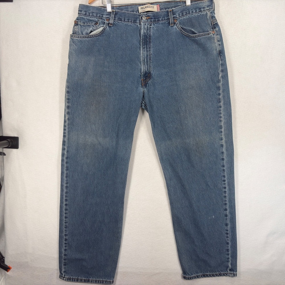 Levis 550 Relaxed Fit Jeans Mens 42x32 Blue Denim Vintage Y2K 100% Cotton